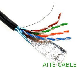 China Cable de Lan de la red con los pares 24AWG de la jalea FTP CAT5E 4 A.C. con el PE ULTRAVIOLETA fuerte para la instalación al aire libre proveedor