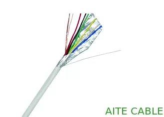 China 6C 0.22mm² Flexible Bare Copper Security and Alarm Cable with AL Foil Shielded supplier