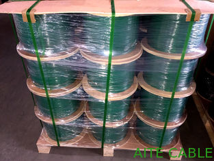 China KX100 75 Ohm Coaxial Cable 7*0.4 BC Solid PE Green PVC France Alegeria supplier